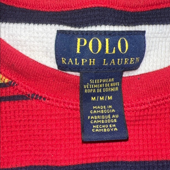 Polo Ralph Lauren Red and Black Striped Shirt - Picture 2 of 3